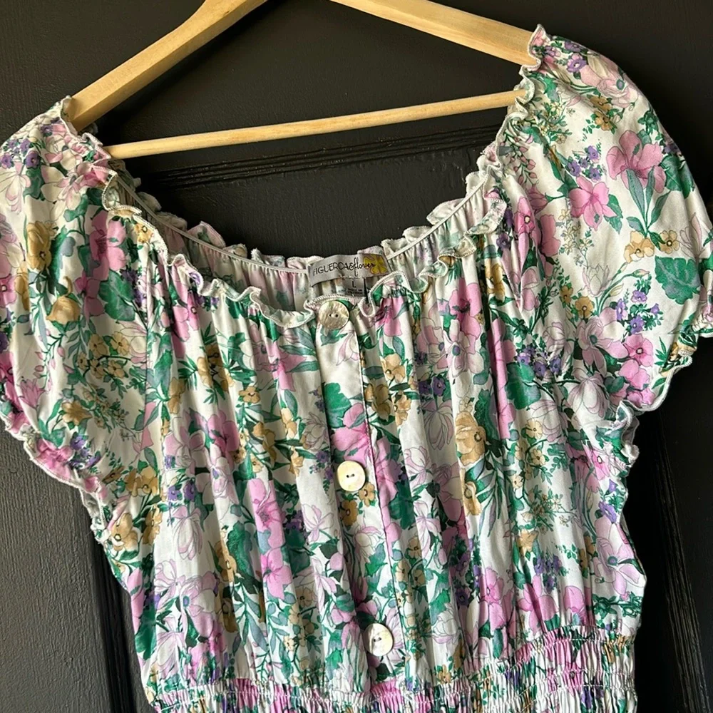 Figueroa & Flower Floral Dress Size Large EUC - Picture 1 of 6